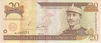 () Банкнота Доминикана 2002 год 20  ""   UNC